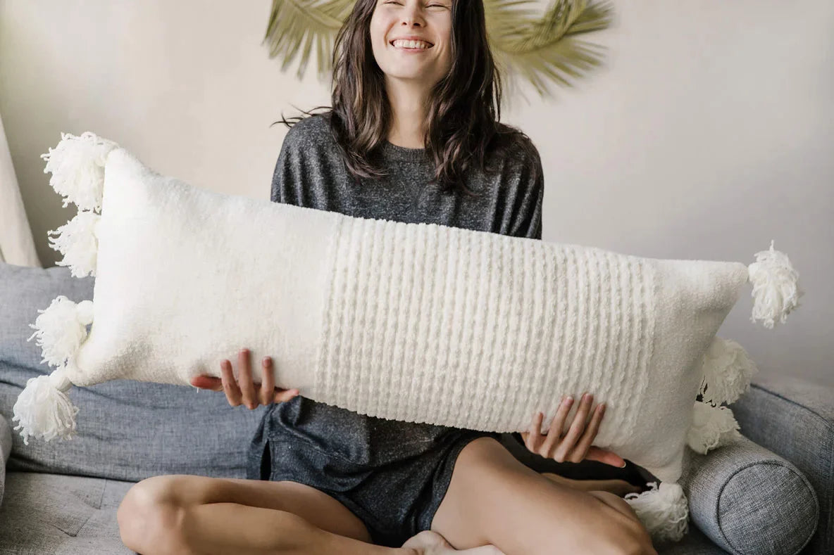 Braided Pom Pom Lumbar Pillow by Sunday Citizen