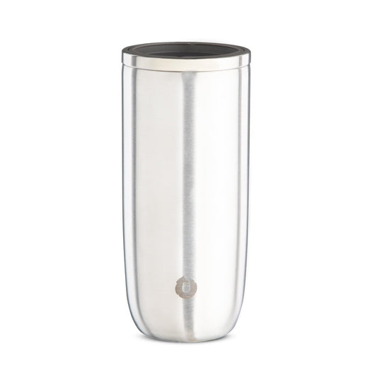 Stainless Steel Slim Can Cooler- Cocktail Tumbler, Steel by Snowfox