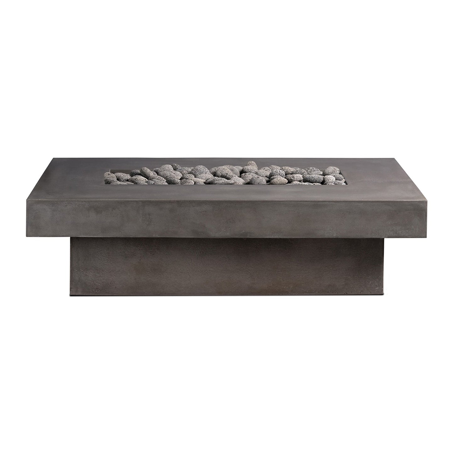 Toplina - Rectangular Concrete Fire Pit Table by Crete Design