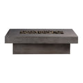 Toplina - Rectangular Concrete Fire Pit Table by Crete Design