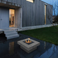 Platz - Square Concrete Fire Pit Table by Crete Design