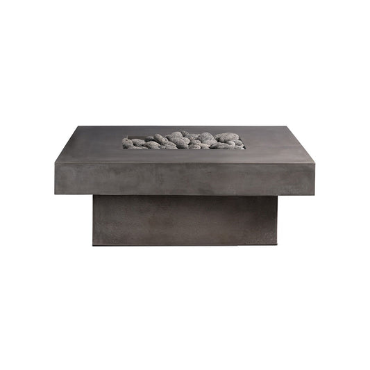 Platz - Square Concrete Fire Pit Table by Crete Design