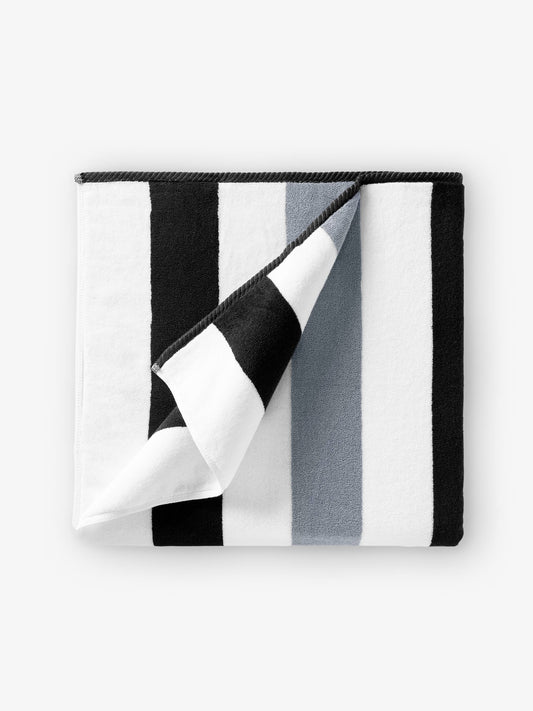 Black & Stone Classic Cabana Beach Towel by Laguna Beach Textile Company