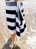 Black & Stone Classic Cabana Beach Towel by Laguna Beach Textile Company