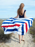 Red, White & Blue Classic Cabana Beach Towel by Laguna Beach Textile Company