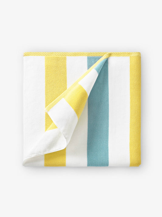 Yellow Sea Glass Cabana Beach Towel by Laguna Beach Textile Company