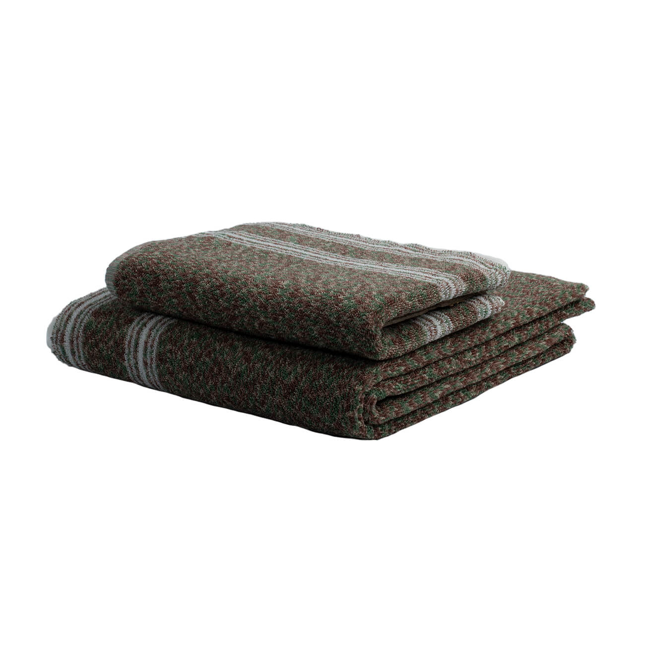 Cali Green Brown Melange Eponj by Turkish Towel Collection