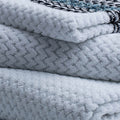 Cali White Blue Chevron by Turkish Towel Collection