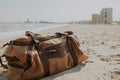 Campaign Waxed Canvas Large Duffle Bag by Mission Mercantile Leather Goods