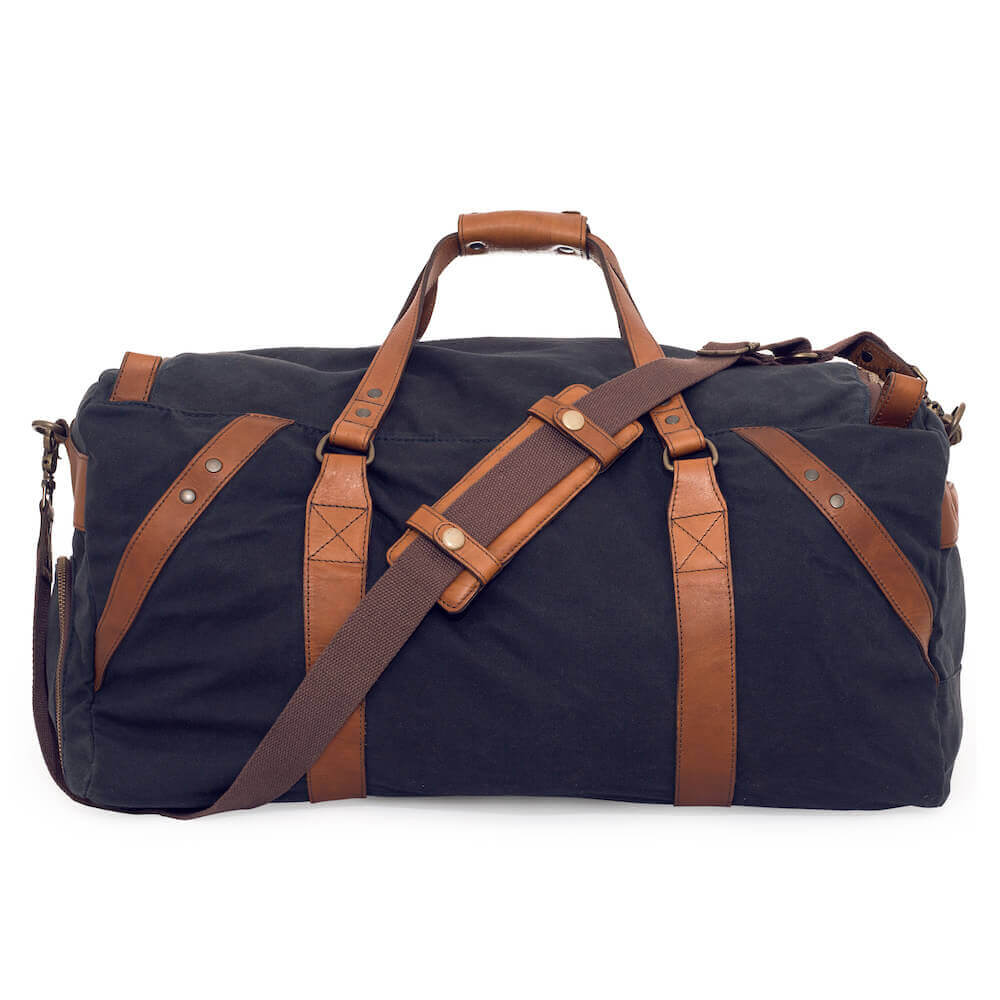 Campaign Waxed Canvas Large Duffle Bag by Mission Mercantile Leather Goods