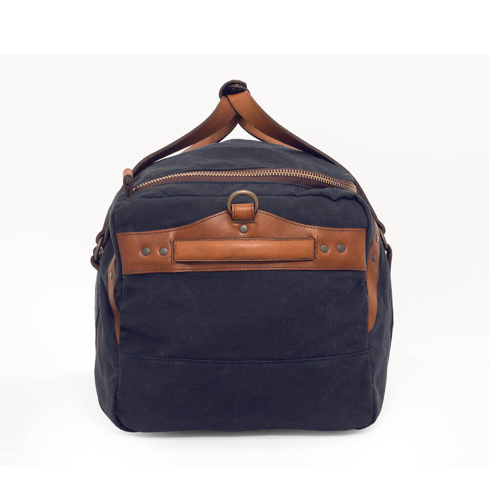 Campaign Waxed Canvas Large Duffle Bag by Mission Mercantile Leather Goods