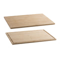 Bamboo Medium Kitchen Cutting Board 15"X 11"X 0.5" Cheese and Charcuterie Pack of 2 by Hammont