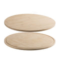 Bamboo Round Kitchen Cutting Board Cheese And Charcuterie Pack of 2 16" X 0.5" by Hammont