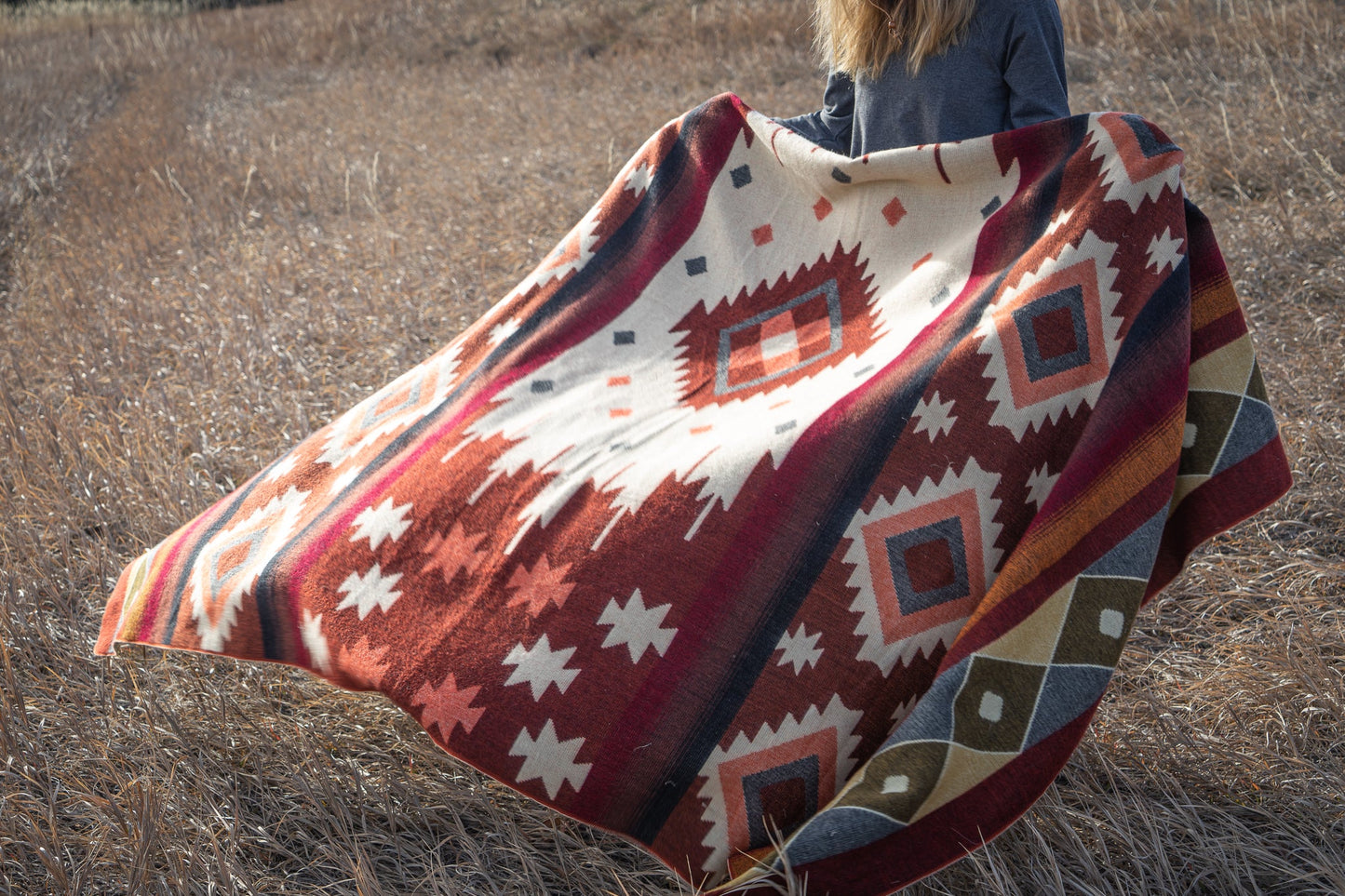 Andean Alpaca Wool Blanket - Western by Alpaca Threadz