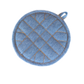 Upcycled Denim Round Pot Holder by Upavim Crafts