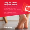 Duradry Antiperspirant Wipes for Hands & Feet by Duradry