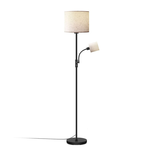 67.32In Mother Daughter Floor Lamp, Linen Shade, 3200K Brightness, 360° Adjustable Reading Light, Modern Decoration, Living Room Bed - Beige by VYSN