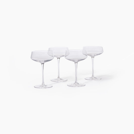 Coupe Glass - Set of 4 by Leeway Home