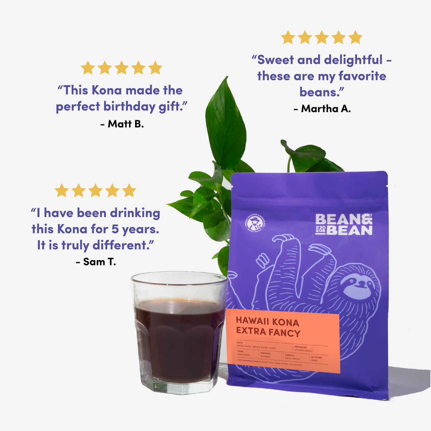 Hawaii Kona Extra Fancy by Bean & Bean Coffee Roasters