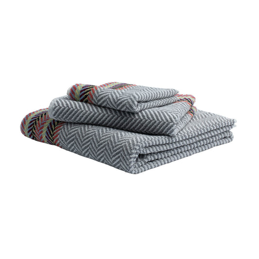 Herringbone Silver Multi-Color 3 Pc. Set by Turkish Towel Collection