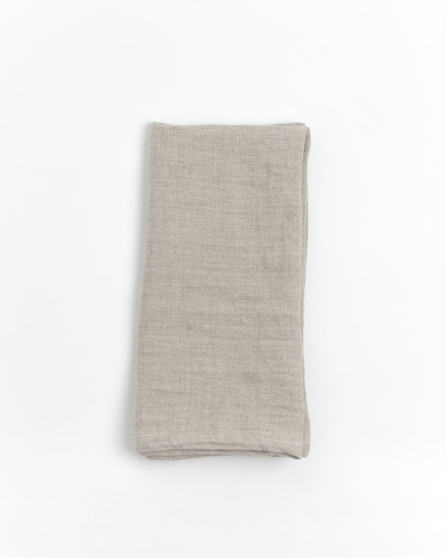 Stone Washed Linen Hemmed Dinner Napkins by Creative Women