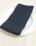 Stone Washed Linen Hemmed Dinner Napkins by Creative Women