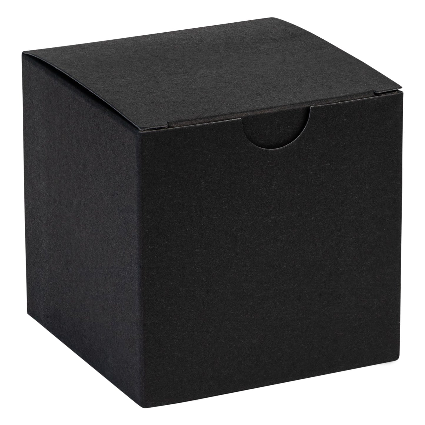 Cube Black Gift Tuck Top Boxes 36 Pack 3X3X3 by Hammont