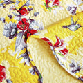 DaDa Bedding Radiant Sunshine Yellow Hummingbirds Floral Scalloped Bedspread Set (JHW-925) by DaDa Bedding Collection