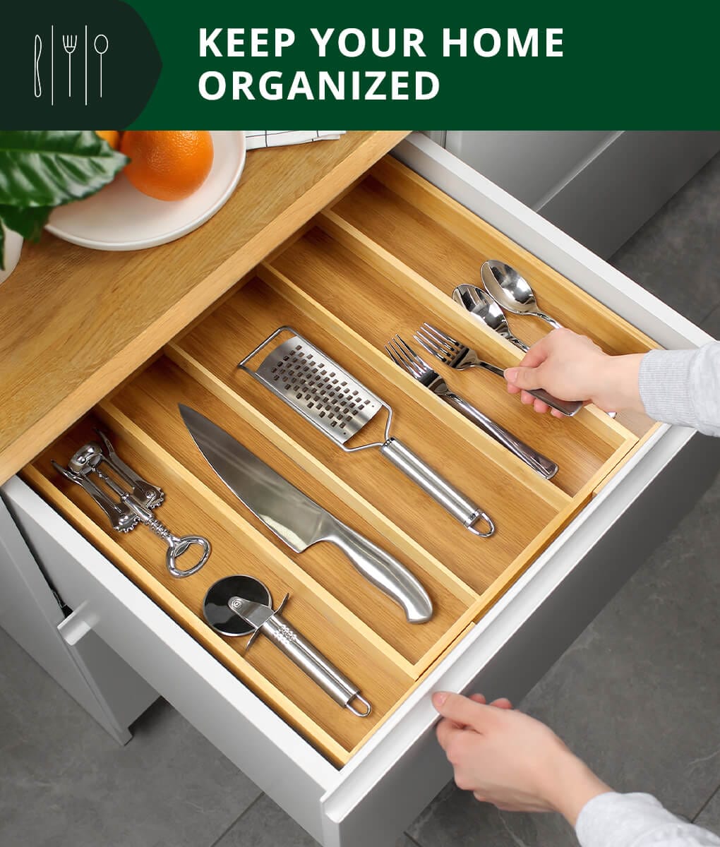 Expandable Utensil Organizer by Royal Craft Wood