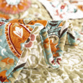 DaDa Bedding Bohemian Floral Paisley Garden Coral Teal Quilted Bedspread Set (LH1403) by DaDa Bedding Collection