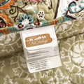 DaDa Bedding Bohemian Floral Paisley Garden Coral Teal Quilted Bedspread Set (LH1403) by DaDa Bedding Collection