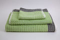 Pastel Bonini Chevron Lime Green Fume 3 Pc. Set by Turkish Towel Collection