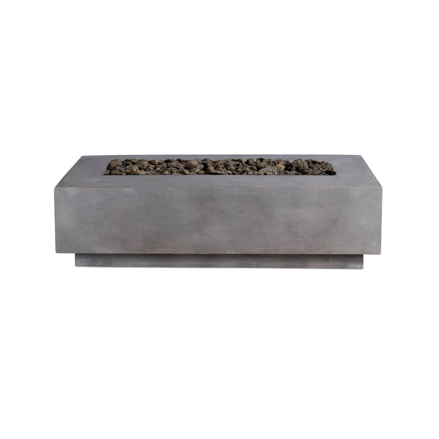 Lineal | Rectangular Concrete Fire Table by Crete Design