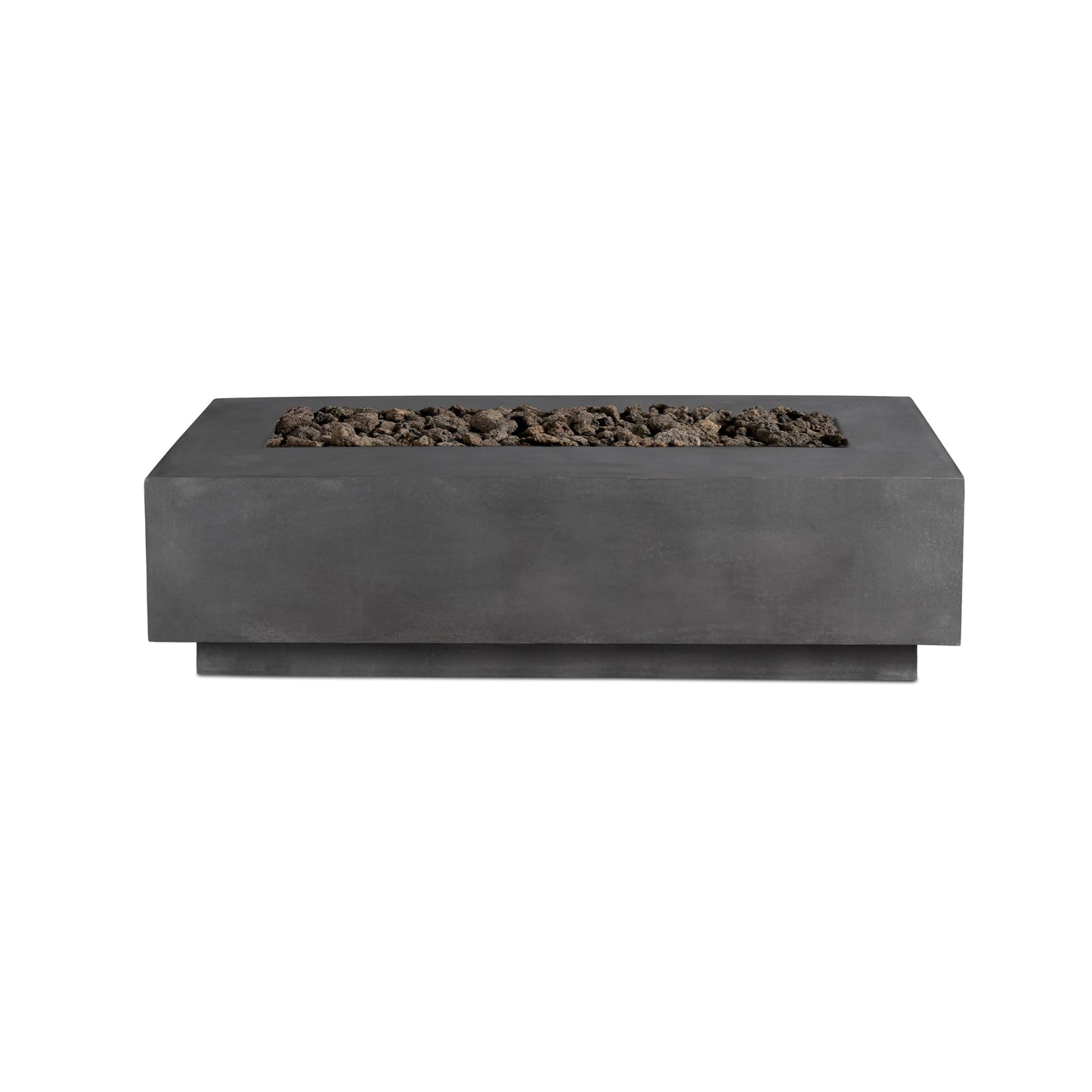 Lineal | Rectangular Concrete Fire Table by Crete Design