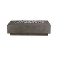 Lineal | Rectangular Concrete Fire Table by Crete Design