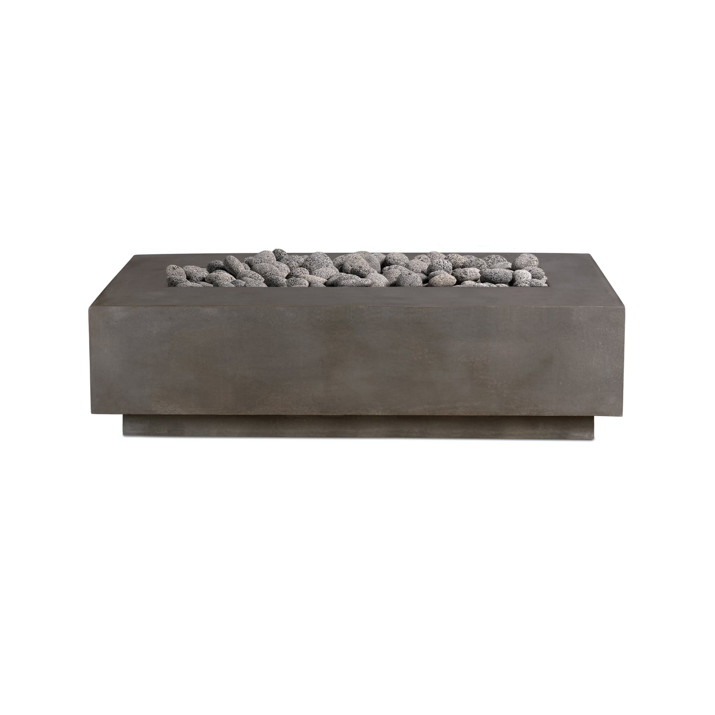 Lineal | Rectangular Concrete Fire Table by Crete Design