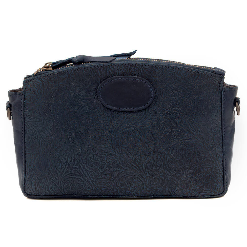 Tooled Leather Crossbody Bag by Mission Mercantile Leather Goods