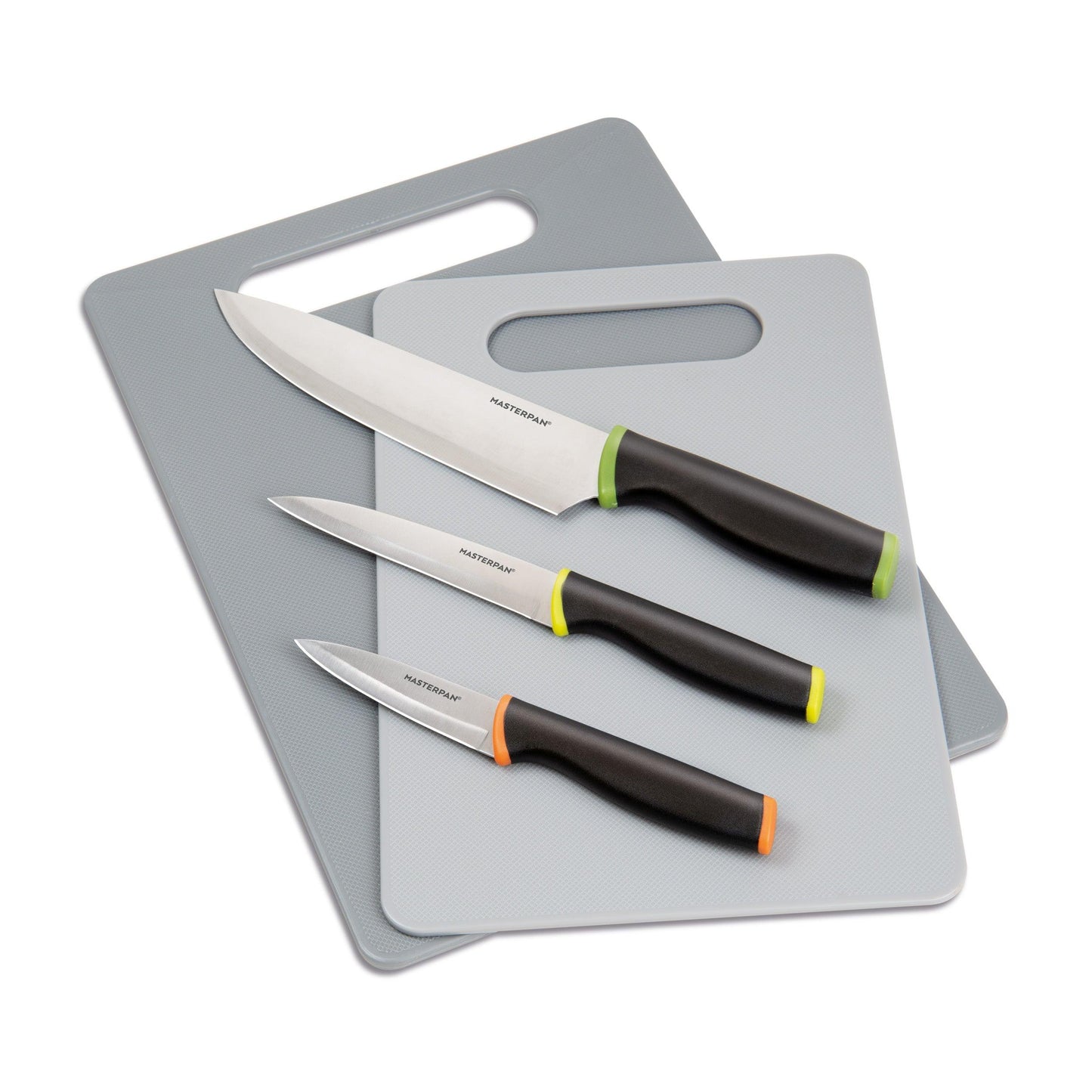 Knife Set with Covers, 8-pc with Cutting Board - Gray by VYSN