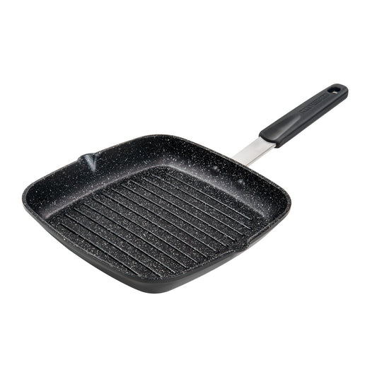 Nonstick Grill Pan with Silicone Grip, 10" (25cm) - Granite/Black by VYSN