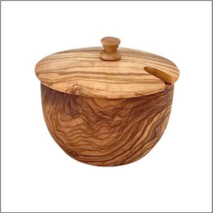 Mediterranean Olive Wood Canister by Choixe