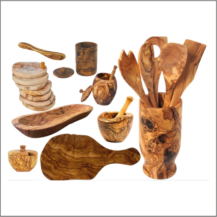 Mediterranean Olive Wood Ultimate Kitchen Collection by Choixe