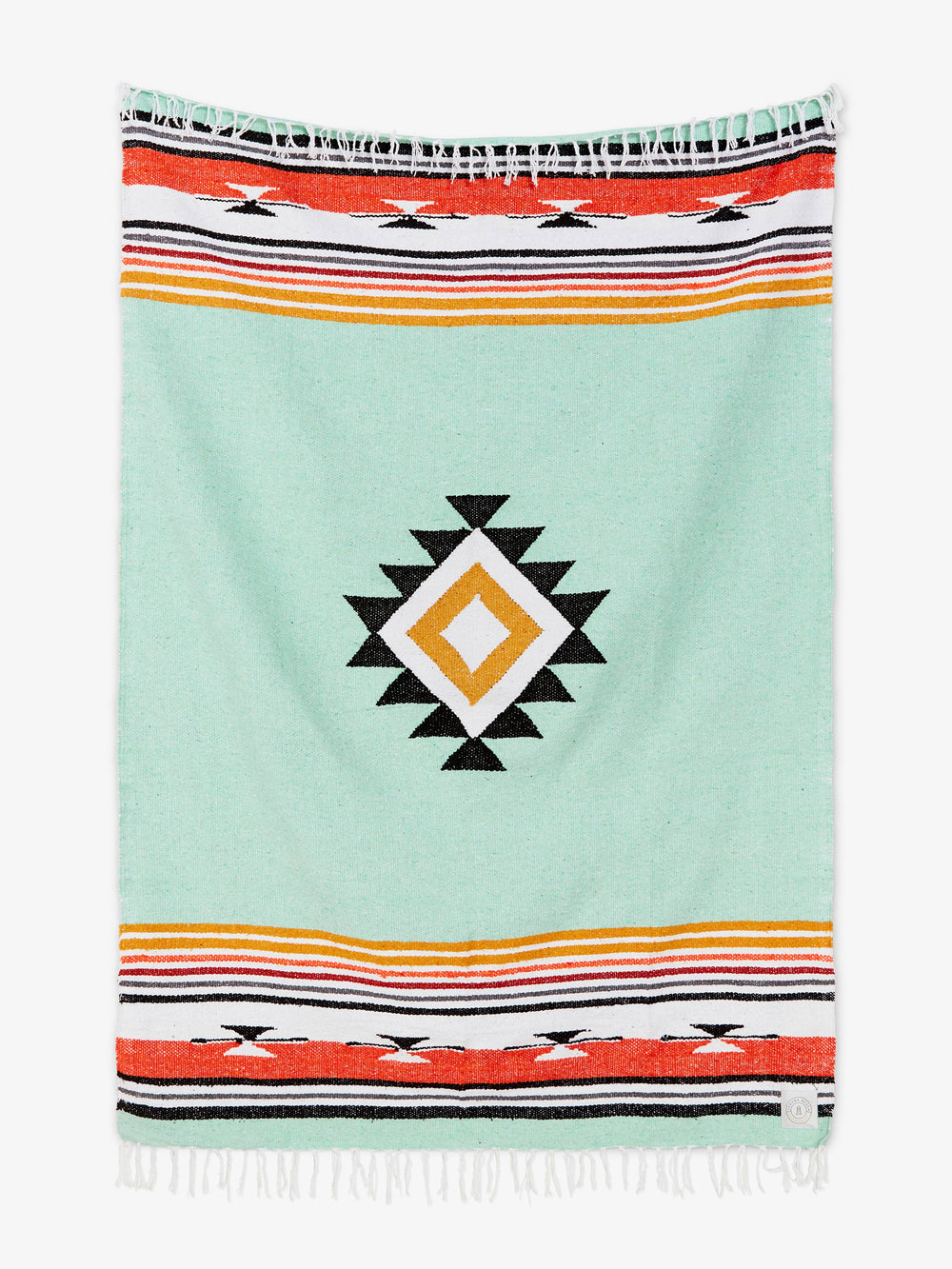 Teal Baja Mexican Blanket by Laguna Beach Textile Company