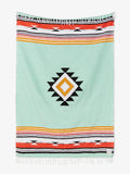 Teal Baja Mexican Blanket by Laguna Beach Textile Company