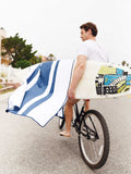 Deepwater Blue Microfiber Beach Towel by Laguna Beach Textile Company