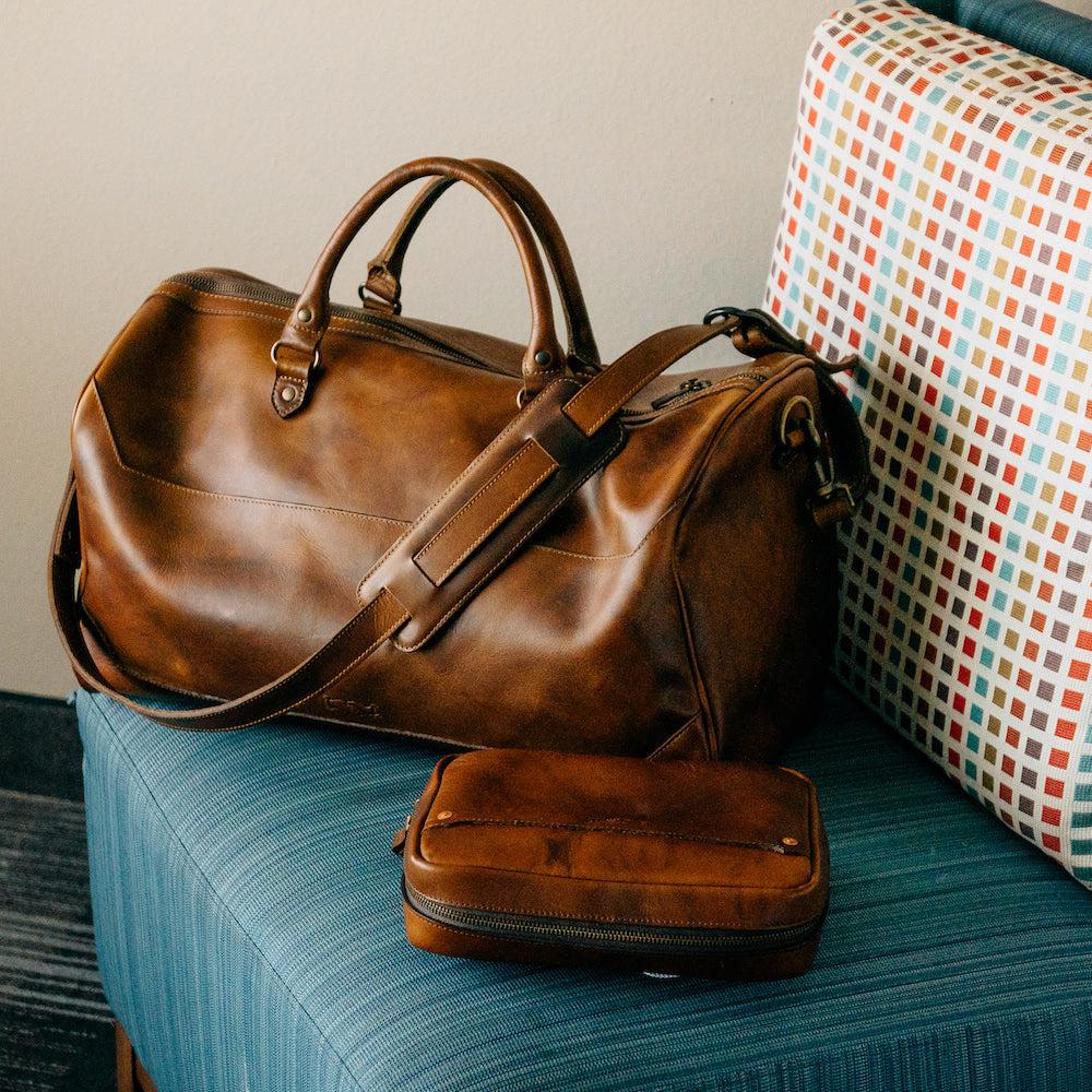 Benjamin Leather Duffle Bag by Mission Mercantile Leather Goods