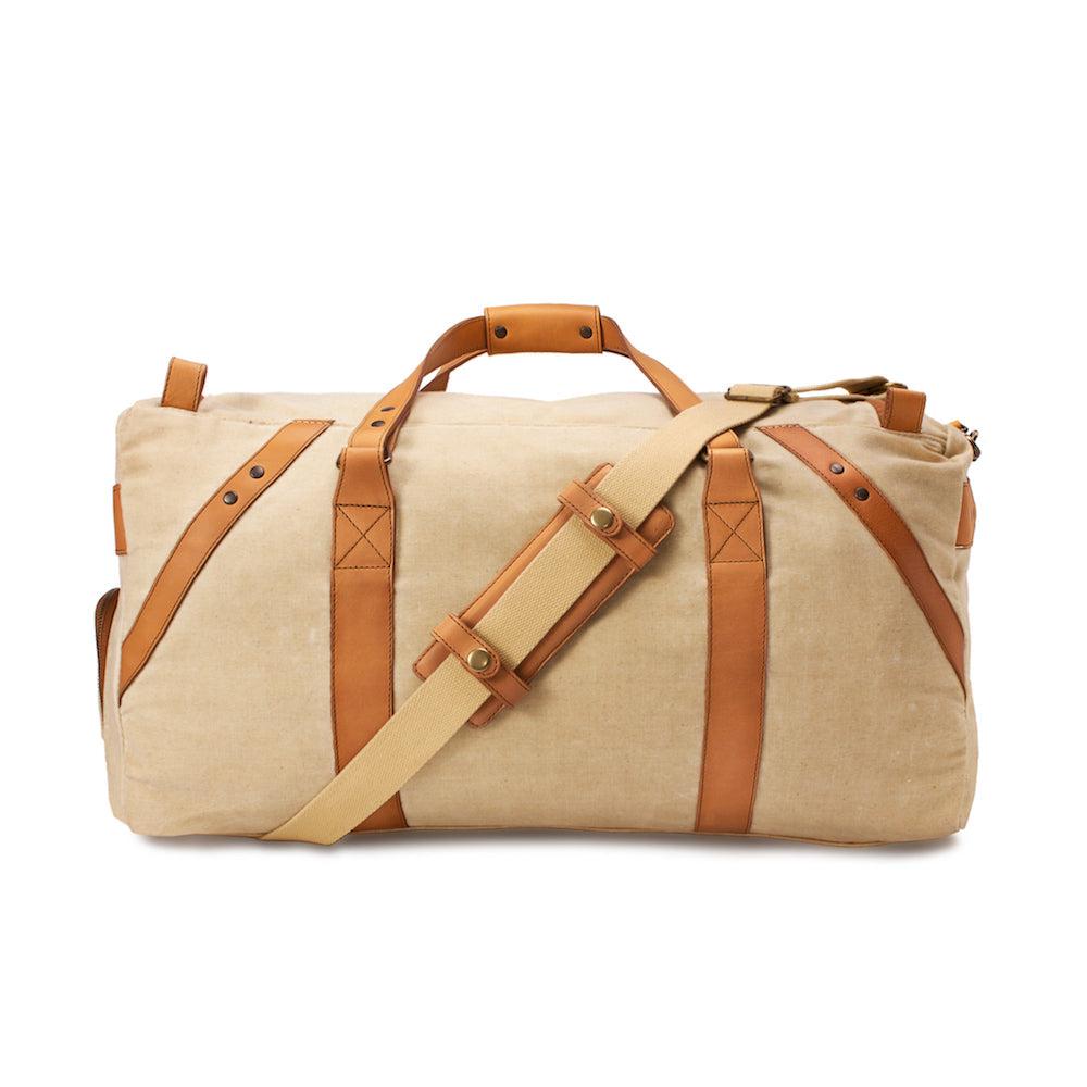 Campaign Waxed Canvas Large Duffle Bag by Mission Mercantile Leather Goods