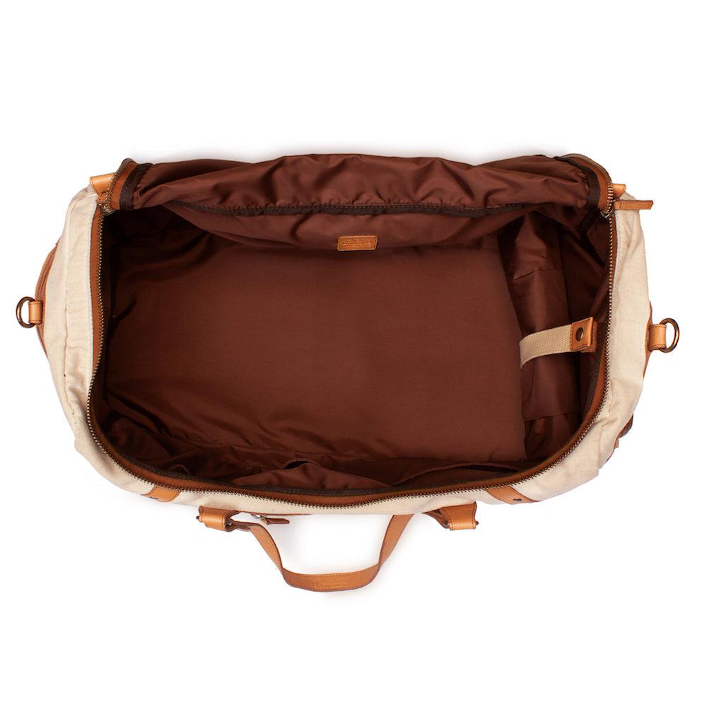 Campaign Waxed Canvas Large Duffle Bag by Mission Mercantile Leather Goods