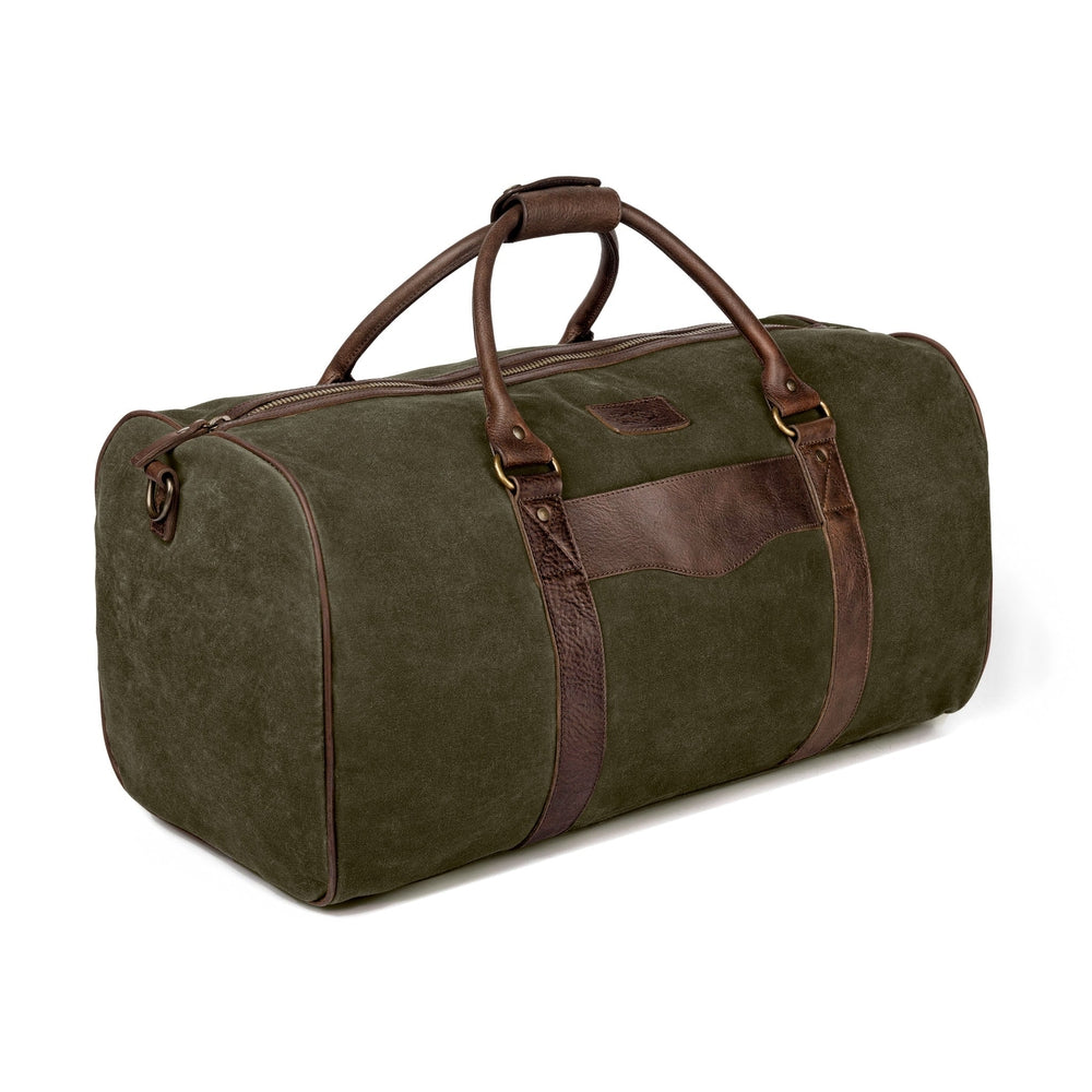 Campaign Waxed Canvas Large Field Duffle Bag by Mission Mercantile Leather Goods