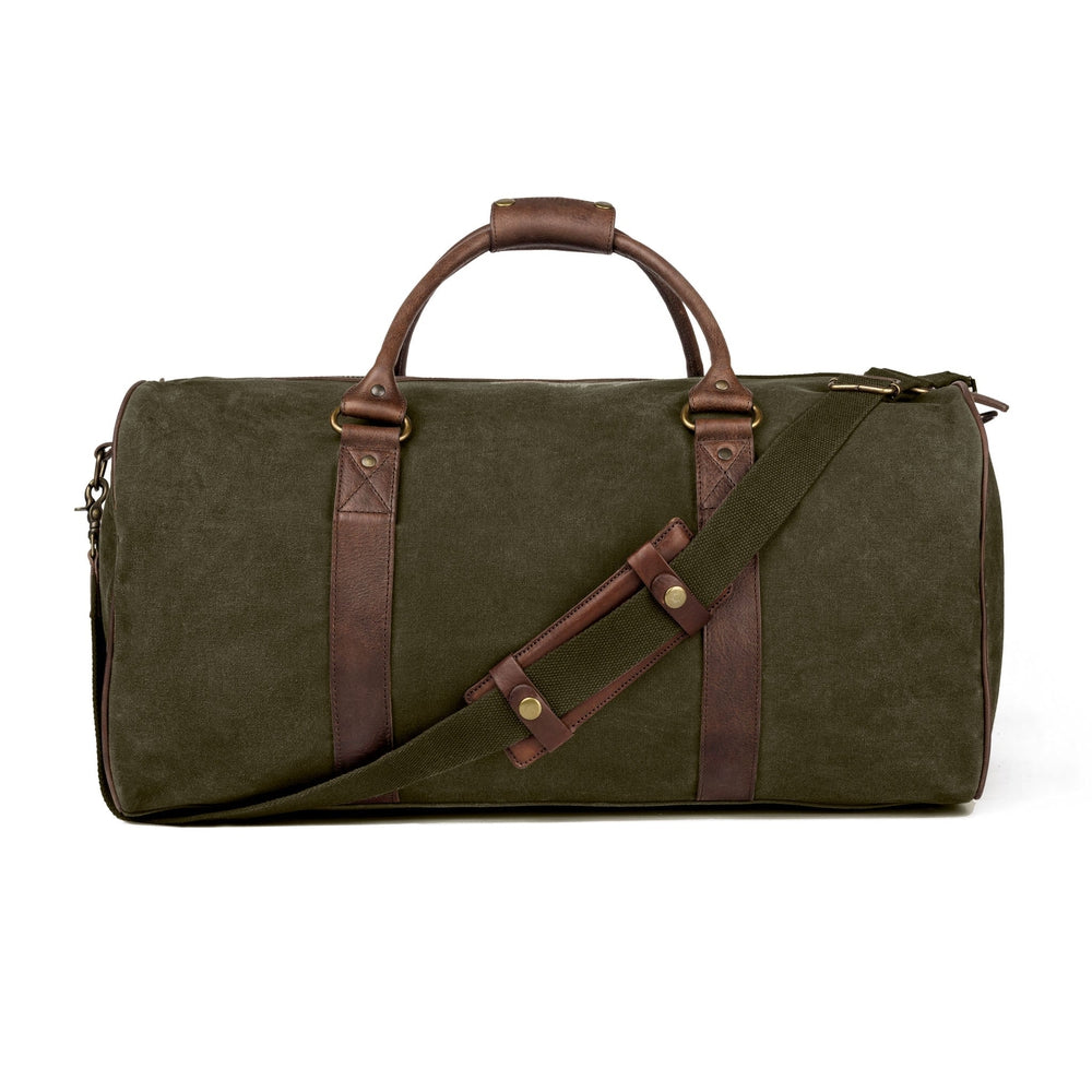 Campaign Waxed Canvas Large Field Duffle Bag by Mission Mercantile Leather Goods