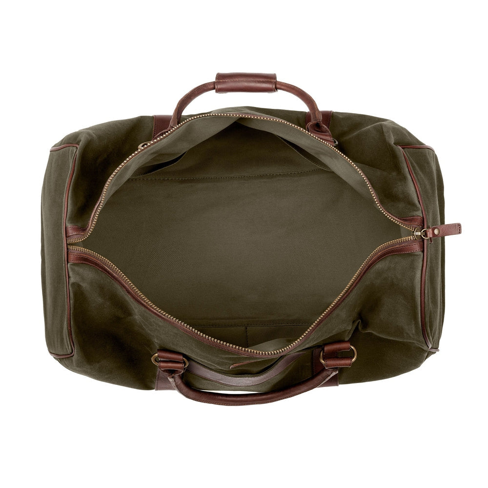 Campaign Waxed Canvas Large Field Duffle Bag by Mission Mercantile Leather Goods